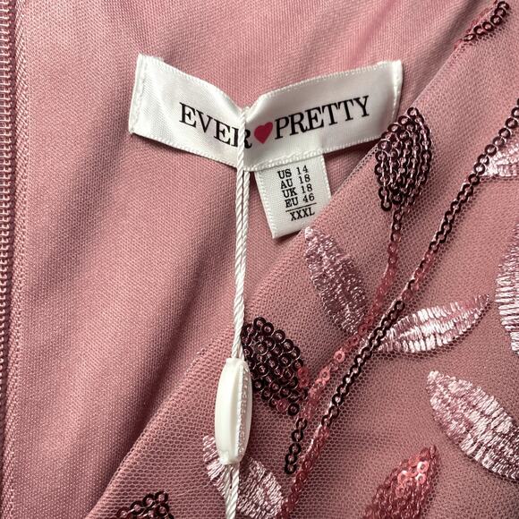 Ever Pretty - NWT - Sparkly Pink Sequin Long Formal Dress - Picture 9 of 12
